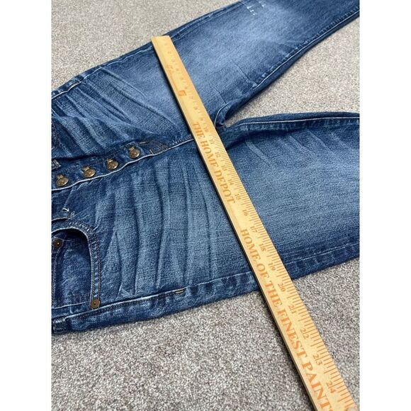 Rivet & Thread womens straight jeans sz 25 high waist Frey edge button fly denim - Picture 8 of 12